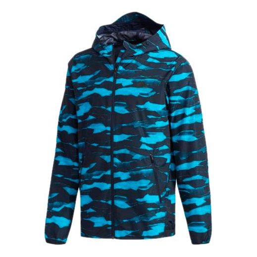adidas Camouflage Windproof Sports Jacket Blue DW4656