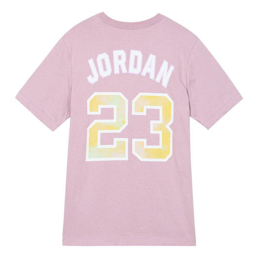Air Jordan Sport DNA Solid Color Logo Alphabet Numeric Round Neck Short Sleeve Purple Red DO8899-501