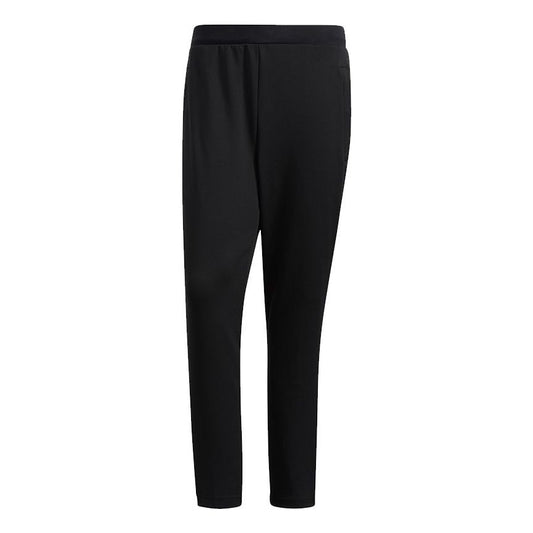 Men's adidas Wj Kn Pm Pnt Solid Color Training Running Sports Pants/Trousers/Joggers Black HE5124