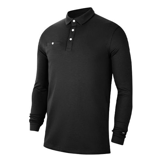 Nike Dri-FIT Player Golf lapel Long Sleeves Polo Shirt Black CK5908-010