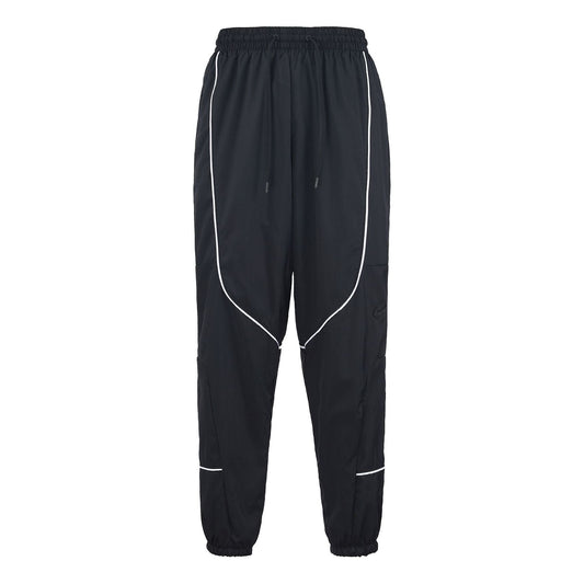 Men's Nike Throwback Casual Basketball Sports Bundle Feet Long Pants/Trousers Autumn Black CV1915-010
