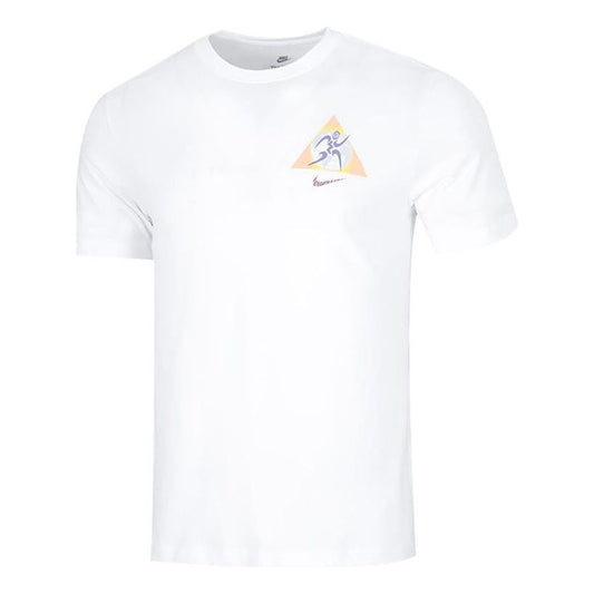 Men's Nike Logo Pattern Printing Casual Short Sleeve White T-Shirt DQ1070-100