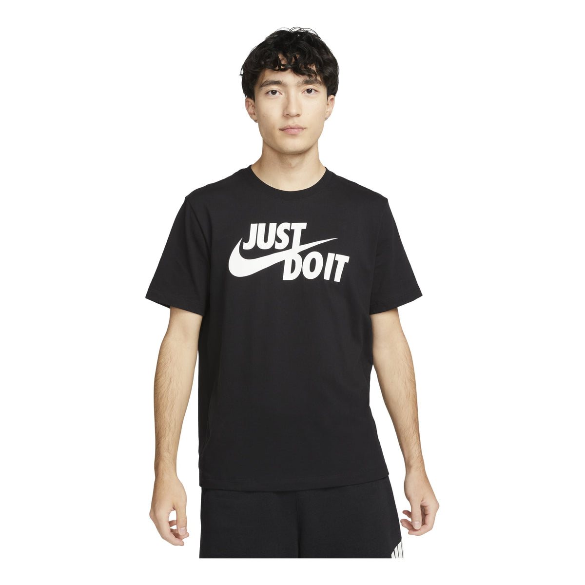 Nike Just Do It Swoosh T-shirt Asia Sizing 'Black White' AR5007-011