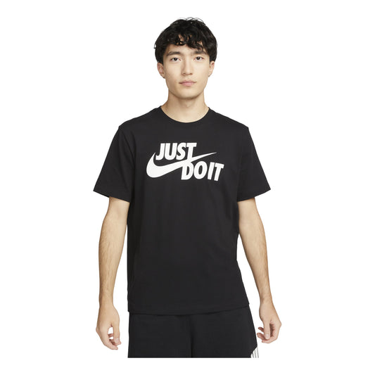 Nike Just Do It Swoosh T-shirt Asia Sizing 'Black White' AR5007-011