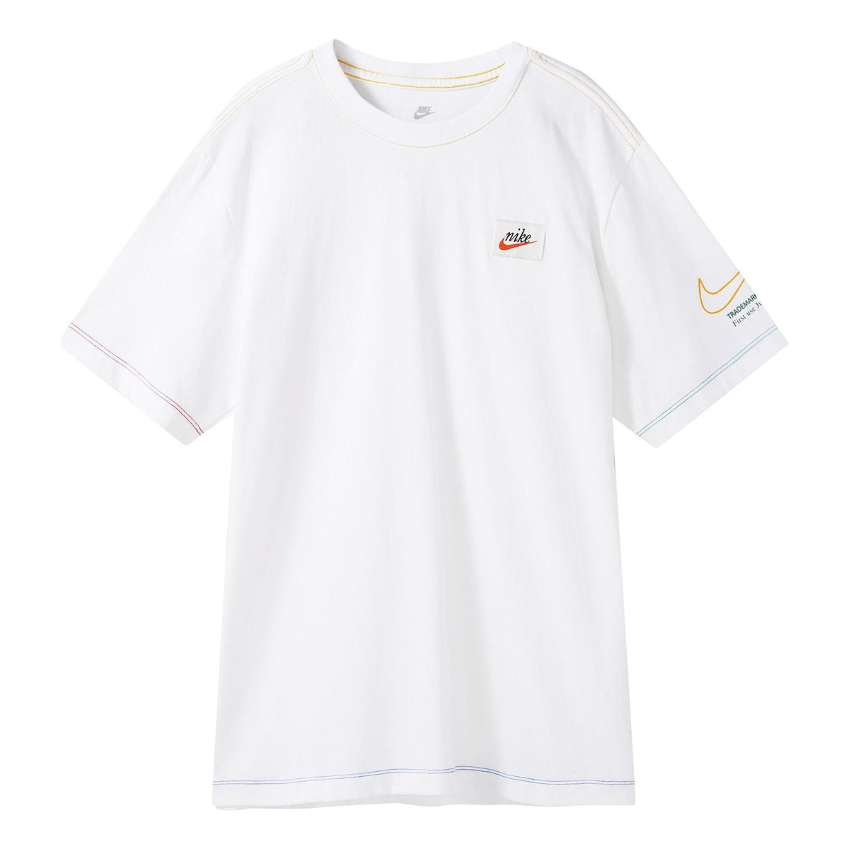 Men's Nike Nsw Tee Swoosh 50 Lbr Casual Sports Breathable Printing Short Sleeve White T-Shirt DJ1394-100
