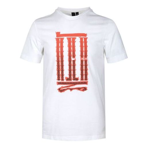 adidas Series Athleisure Casual Sports Short Sleeve White GL8192