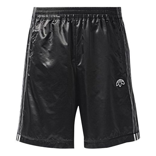 adidas originals x Alexander Wang Crossover Satin Loose Sports Shorts Black CV5257