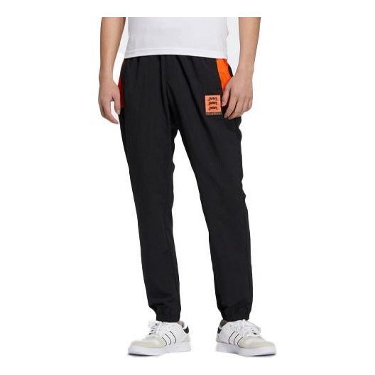 Men's adidas neo Logo Casual Sports Bundle Feet Long Pants/Trousers Black HA0802