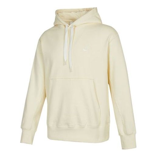 Men's Nike Embroidered Logo Hooded Casual Sports Milky White DA0024-113