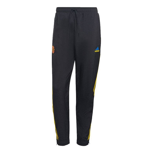 adidas Mufc Icon Wo Pn Contrasting Colors Soccer/Football Bundle Feet Sports Pants Black GR3878