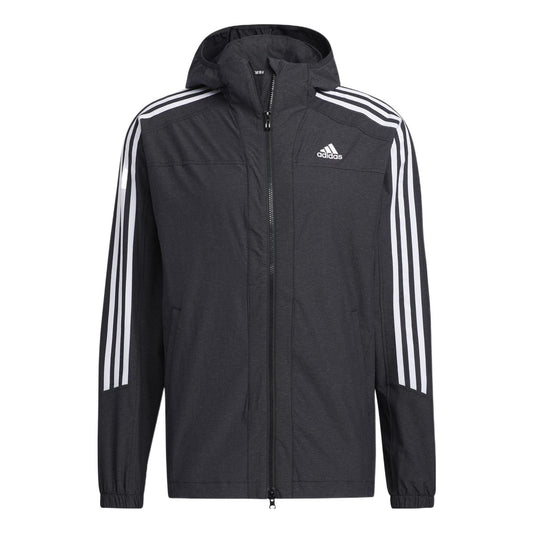 adidas M 3ST 247 CL JK Contrasting Colors Stripe Sports Hooded Jacket Black HC9962