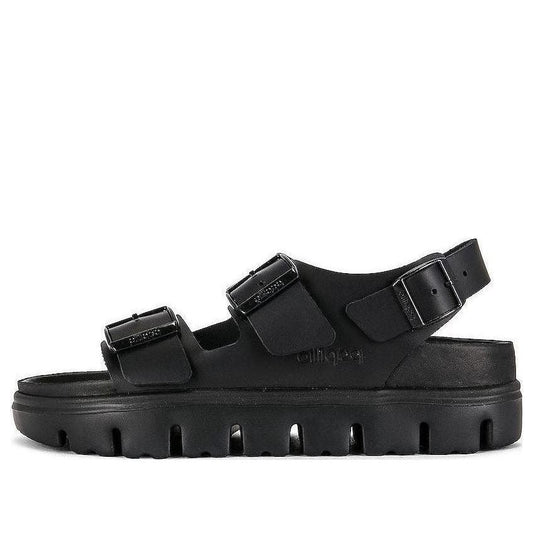 (WMNS) Birkenstock Milano Chunky Leather 'Black' 1024608