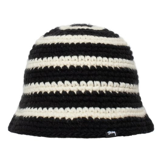 Stussy Swirl Knit Bucket Hat 'Black' 1321167-BLAC