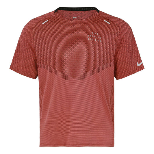 Men's Nike Alphabet Printing Breathable Round Neck Short Sleeve Light Red T-Shirt DD4796-010