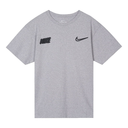 Nike Alphabet Logo Graffiti Round Neck Short Sleeve Gray CW5583-902