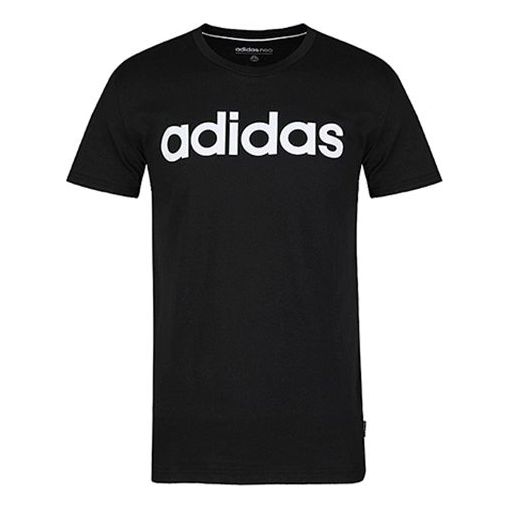 adidas M Ce Gra Logo Printing Sports Short Sleeve Black DM4285