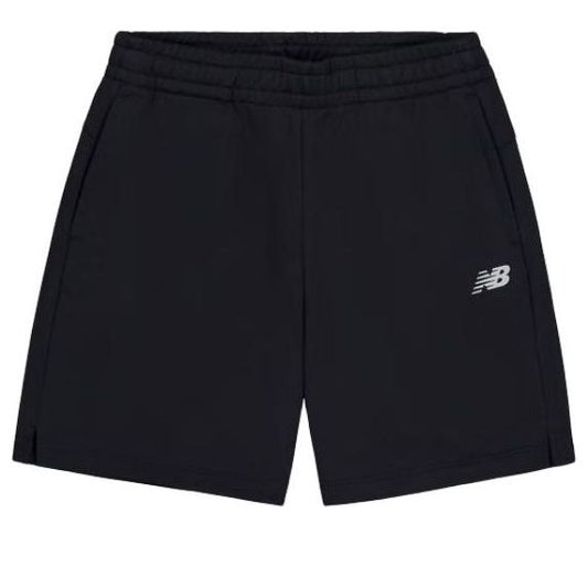 (WMNS) New Balance NB Logo Cotton Short Asia Sizing 'Black' AWS42301-BK