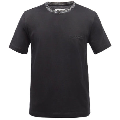 Missoni Black Logo Embroidered T-Shirt