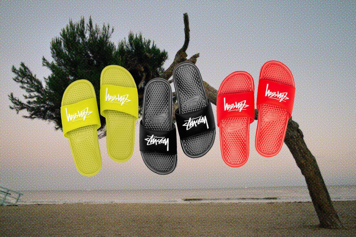Nike x Stussy Benassi - Bright Cactus