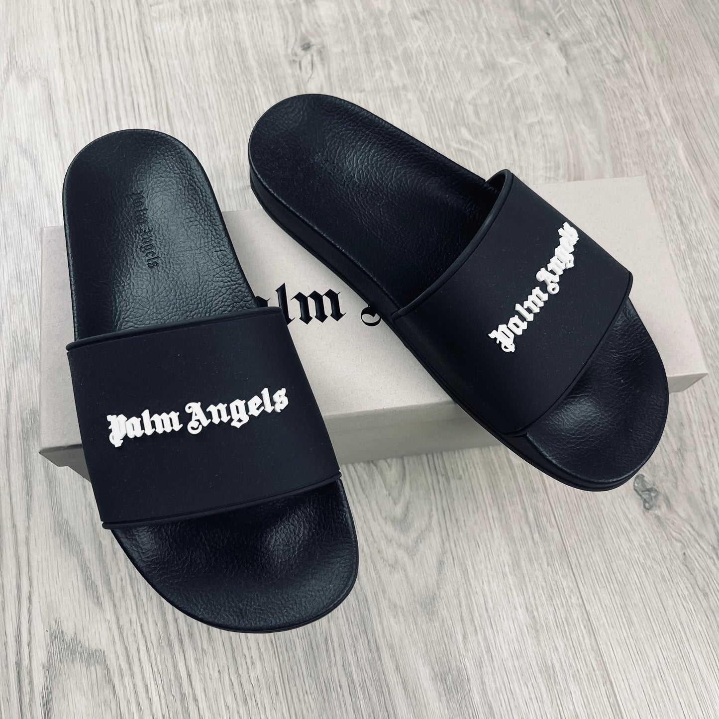 Palm Angels Rubber Slides - Black