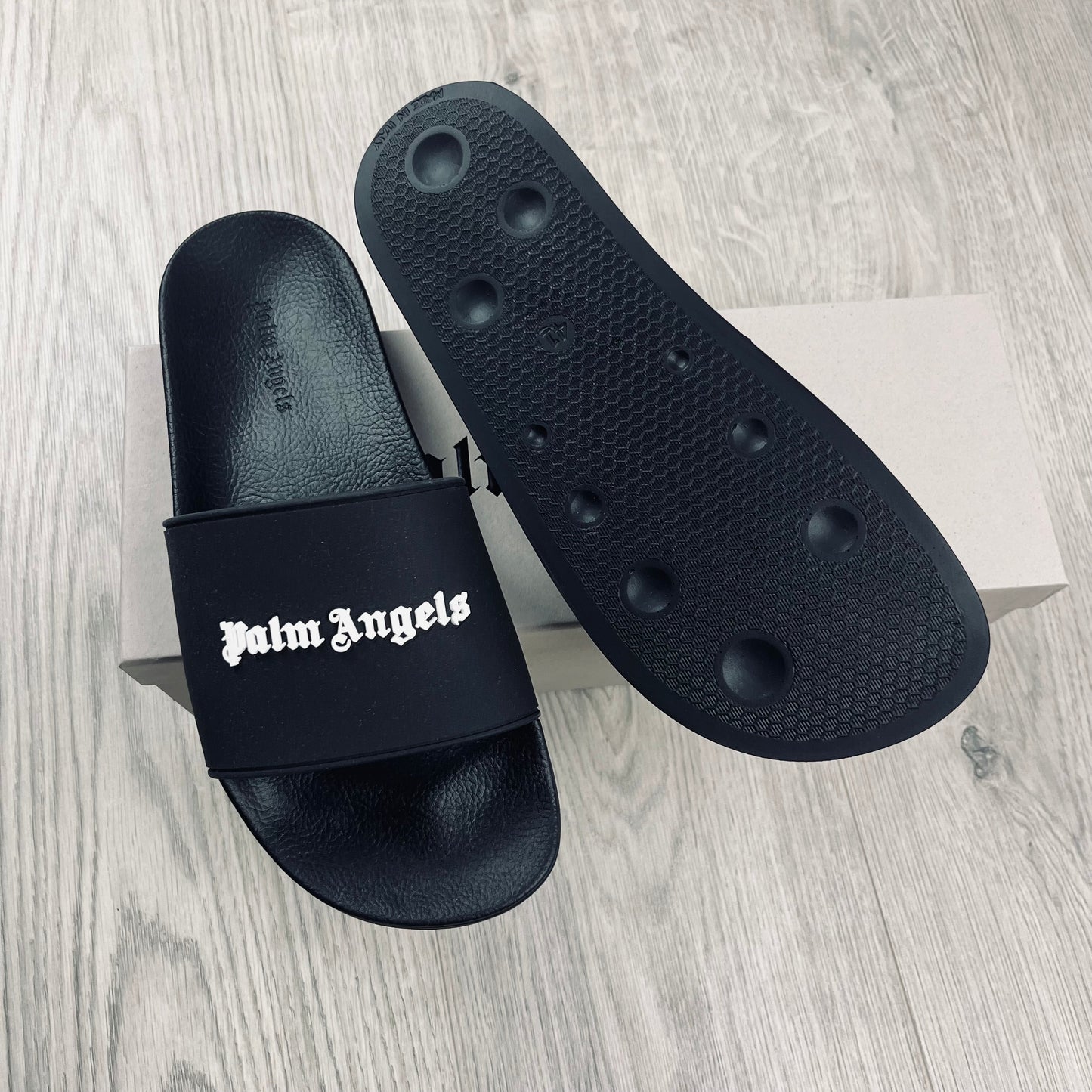Palm Angels Rubber Slides - Black