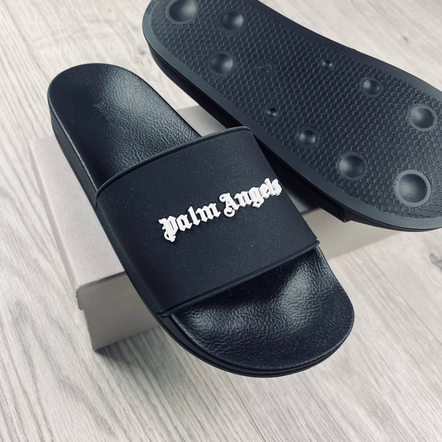 Palm Angels Rubber Slides - Black
