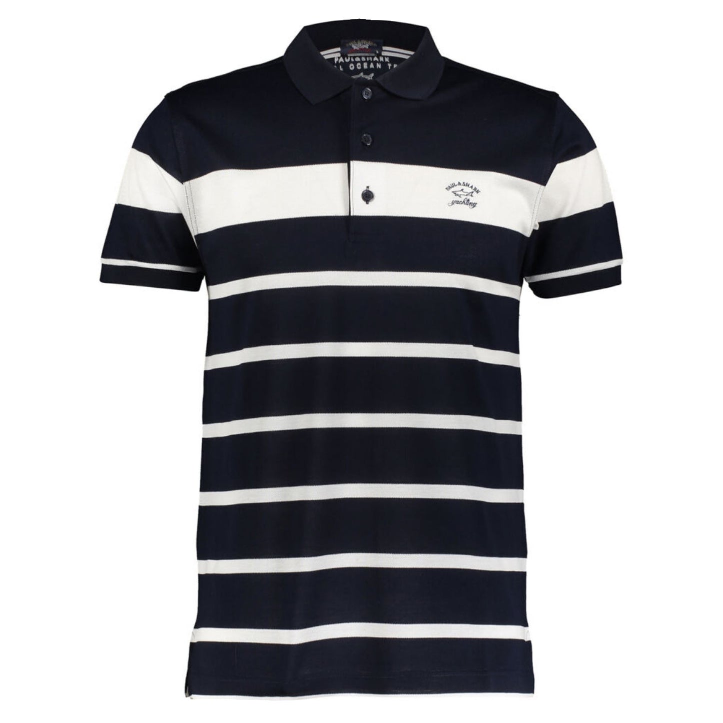 Paul & Shark Navy & White Striped Polo