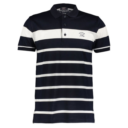 Paul & Shark Navy & White Striped Polo