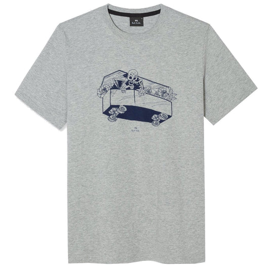 Paul Smith Grey Coffin Logo T-Shirt