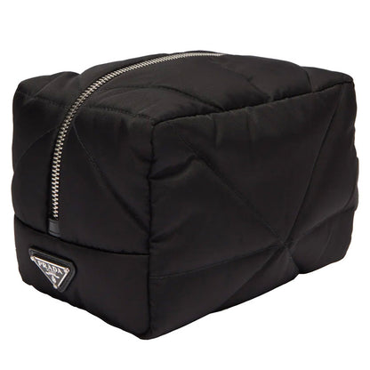 Prada Black Nylon Quilted Washbag