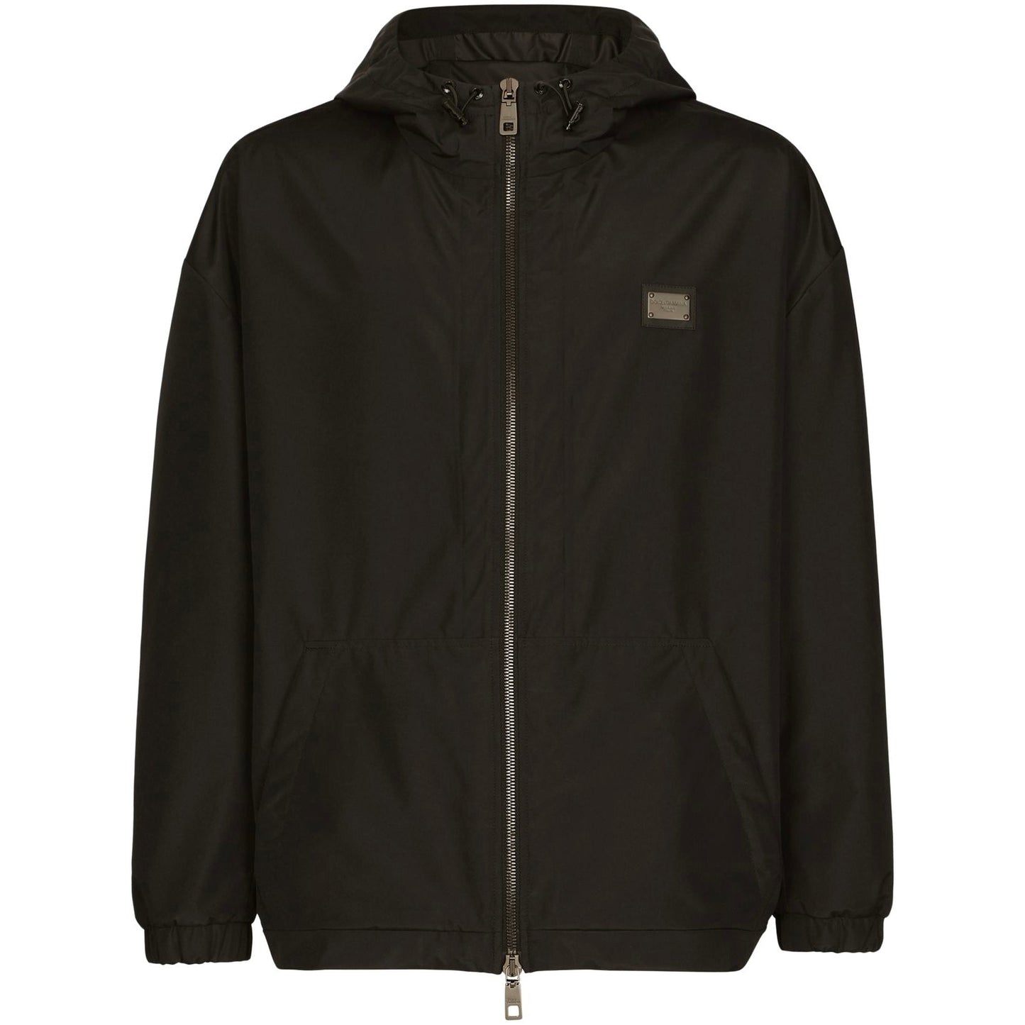 Dolce & Gabbana Black Plaque Windbreaker