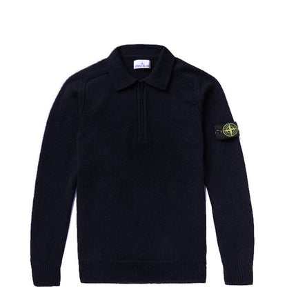 Stone Island Junior 1/4 Zip Polo Shirt