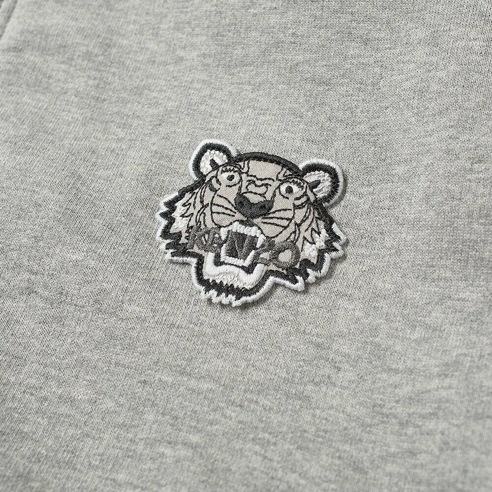 Kenzo Grey Logo Zip Up Hoodie