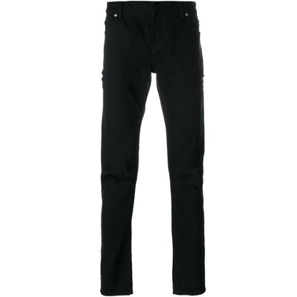 Balmain Slim Fit Ripped Black Jeans