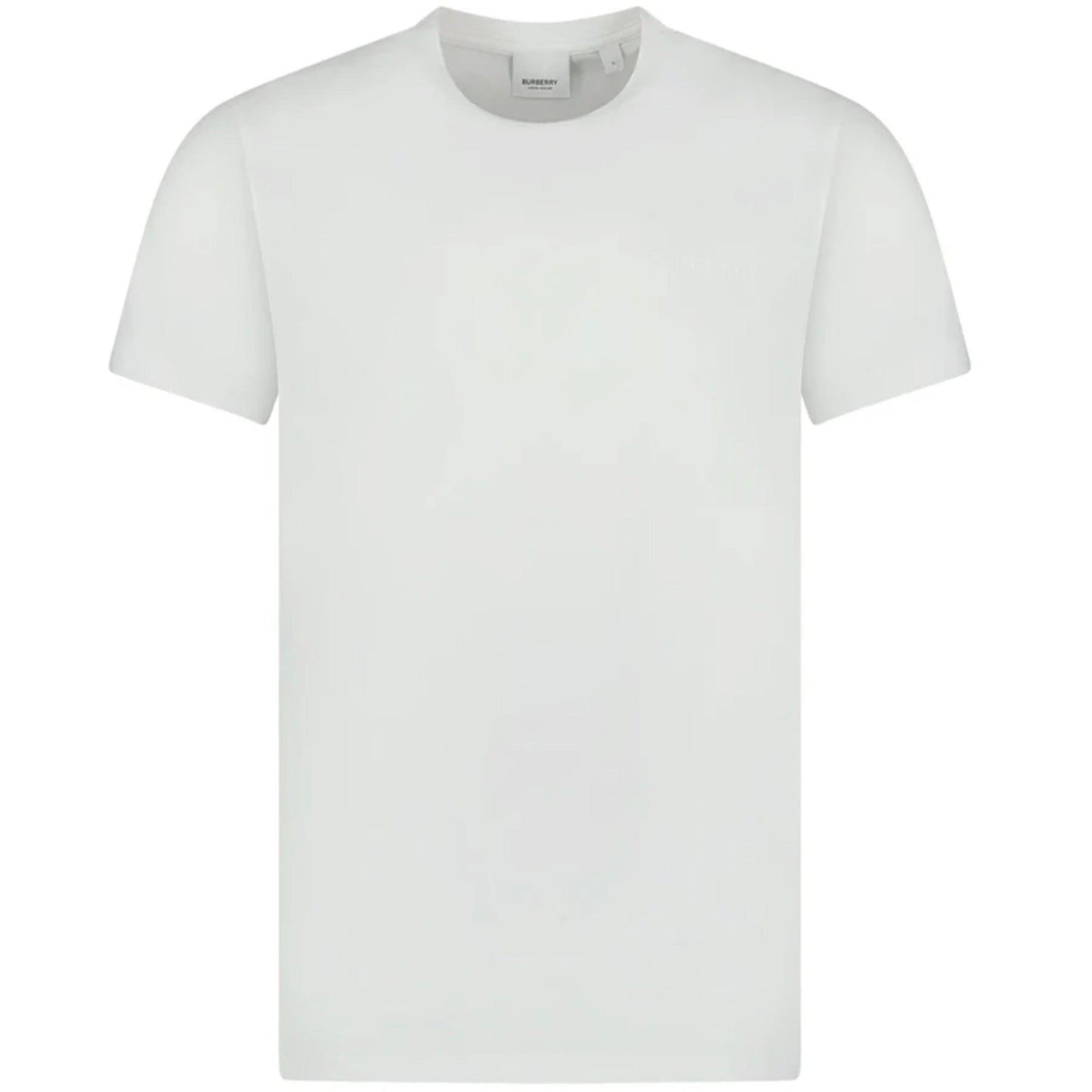 Burberry White Embroidered Logo T-Shirt