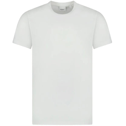 Burberry White Embroidered Logo T-Shirt