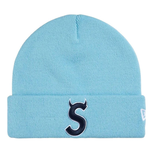 Supreme x New Era SS26 Devil S Logo Beanie 'Light Blue' SUP-SS26-1018-BLU