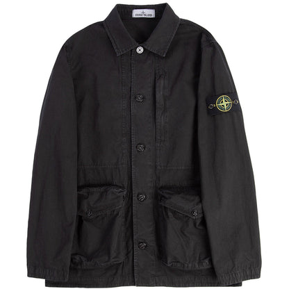 Stone Island Black Tela Cotton Jacket