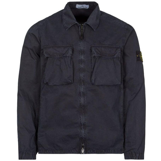 Stone Island Navy Double Pocket Overshirt