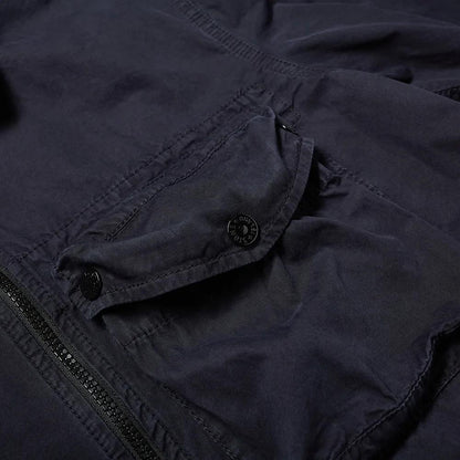 Stone Island Navy Zip Pocket Overshirt