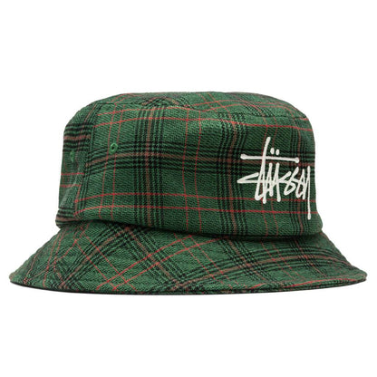 Big Logo Plaid Bucket Hat - Green