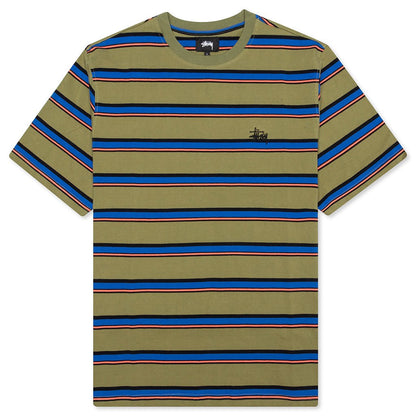 Harbour Stripe Crew - Olive