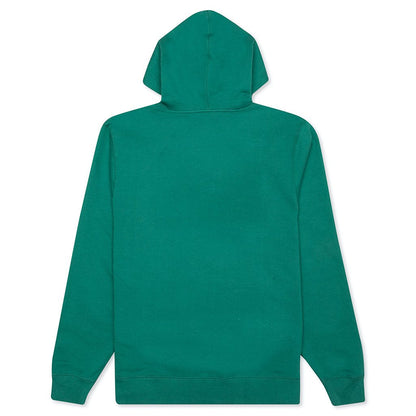 Stock Logo Applique Hoodie - Dark Green
