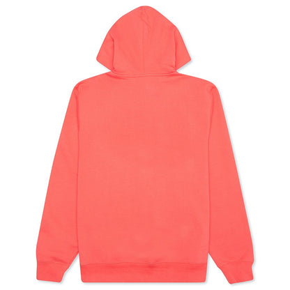 Stock Logo Applique Hoodie - Pale Red