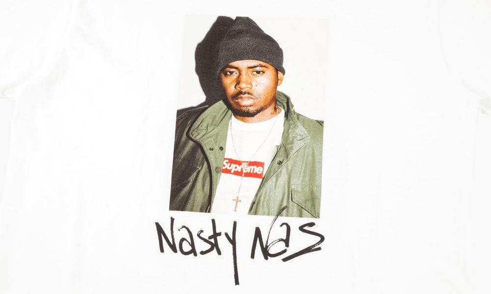 SUPREME NASTY NAS WHITE TEE
