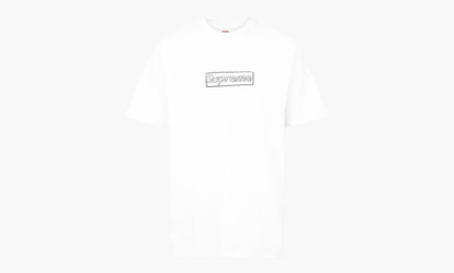 SUPREME KAWS CHALK LOGO BOX LOGO TEE WHITE