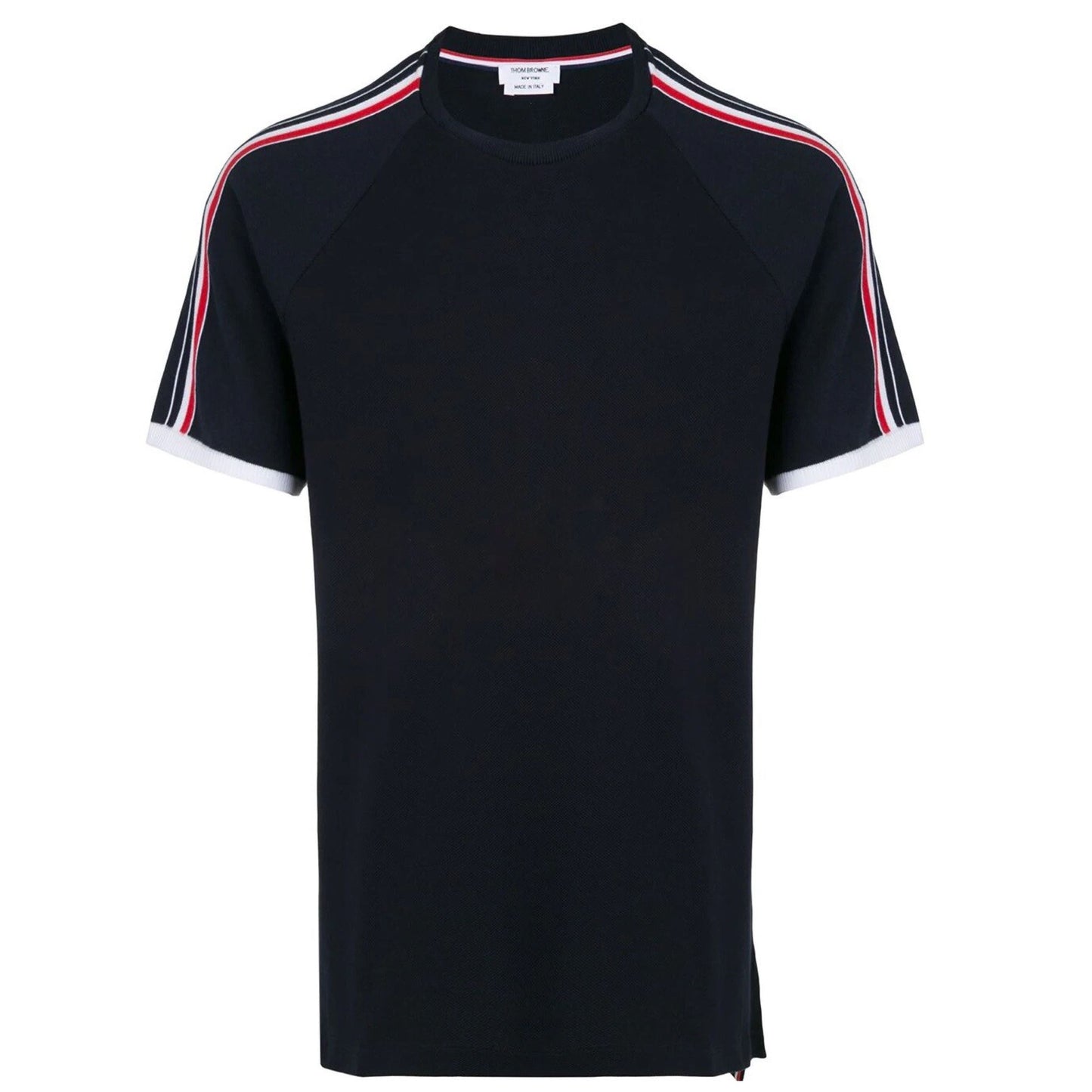 Thom Browne Navy Pique Tape T Shirt