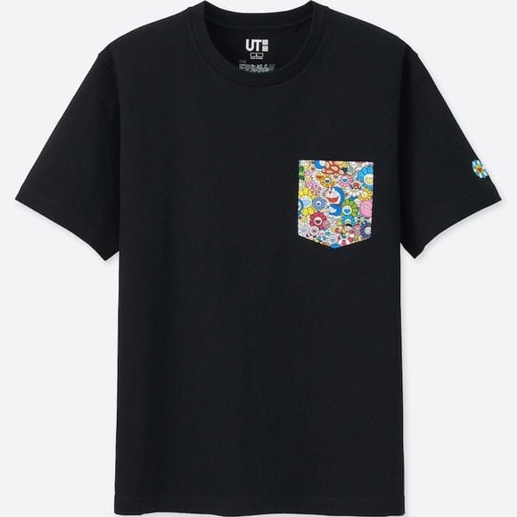 TAKASHI MURAKAMI X DORAEMON X UNIQLO POCKET TEE BLACK