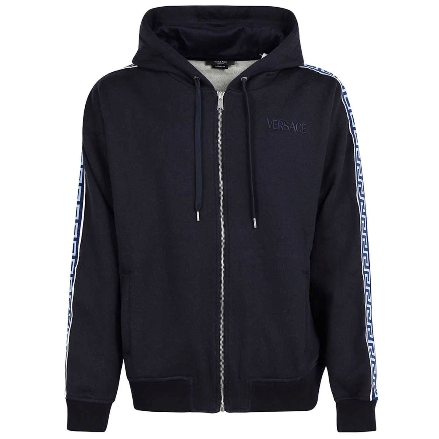 Versace Cashmere Logo Trim Hoodie