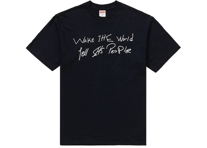 SUPREME WAKE THE WORLD TEE BLACK